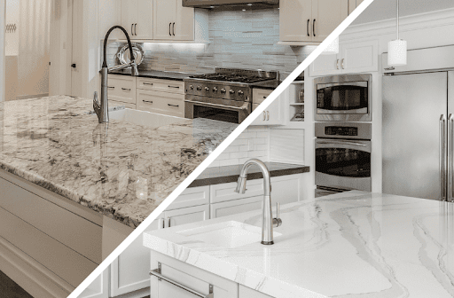White granite and marble countertops in Temecula